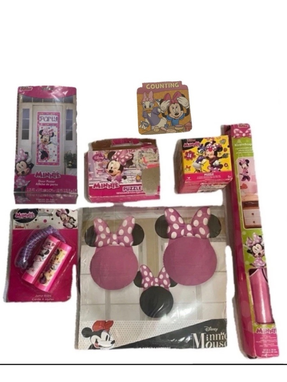 Minnie Mouse Girls Puzzles, Jump Rope, Lanterns, Wall Decal, Book & Door Poster